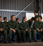 Swedish Army solider role players participate in evacuation control center training during exercise Aurora 26 in Visby, Sweden, May 9, 2026. U.S. Marines and Sailors with 2nd MLG are participating in exercise Aurora as part of the larger U.S. Army-led Sword 26 series of linked multinational exercises, which directly supports NATO's Eastern Flank Deterrence Initiative concept, validates defense plans, builds a unified lethal force, and strengthens deterrence. (U.S. Marine Corps photo by Lance Cpl. Brady V. Hathaway)